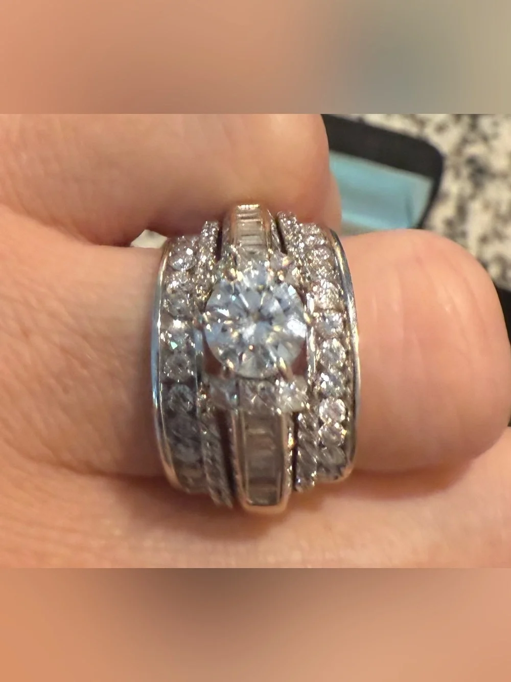 Diamond Bridal Set 14kt & 18kt appraised at $10,500